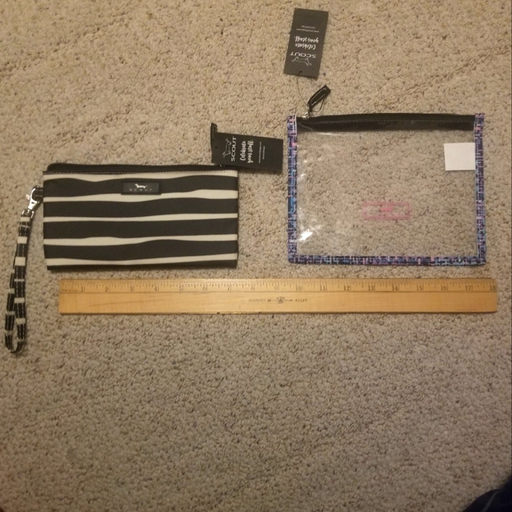 SCOUT - wristlet and zipper pouch NWT